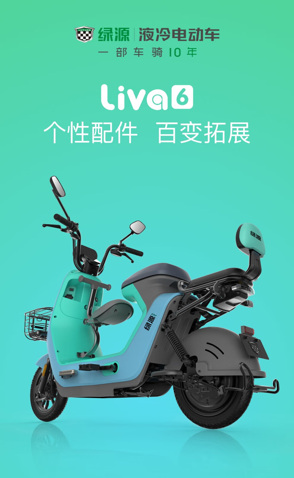 适用于绿源liva6后座电动车配件后座尾箱靠背儿童坐椅脚踏车篮搁脚