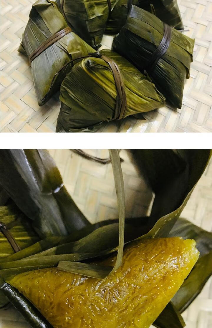 肇庆红豆碱水粽子灰水粽新鲜制作端午早餐粽120g5个红豆馅料碱水粽