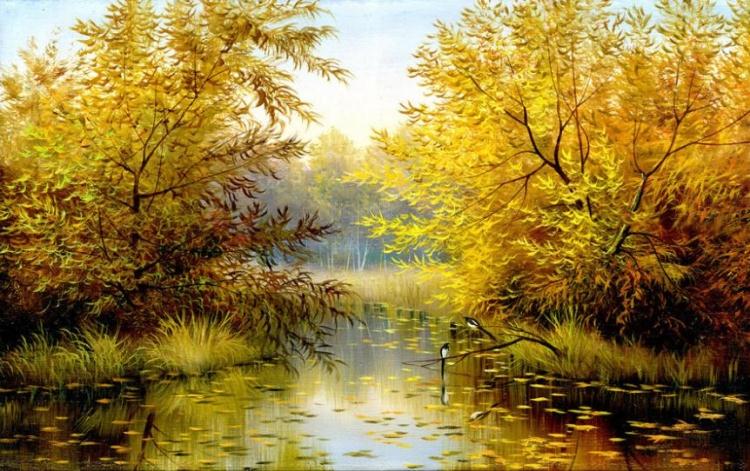 田园风景装饰画单幅画餐厅壁画仿油画走廊玄关挂画卧室墙画无框画