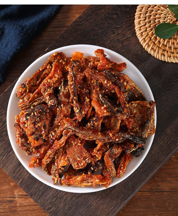 边角料零食香酥鱼皮脆零食即食香辣脆鱼皮鱼干海鲜香脆小吃袋 香脆鱼