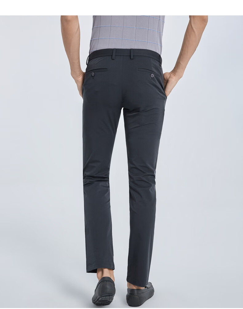 劲霸奥莱男装休闲裤春夏新款商务修身西裤fqxa2561 深兰 40