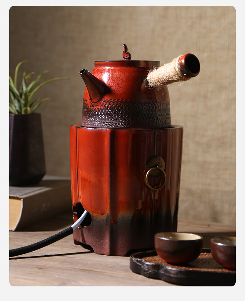 围炉煮茶炭炉子电炉丝茶炉炭火电热小茶炉户外烧炭茶桌烤茶罐罐茶