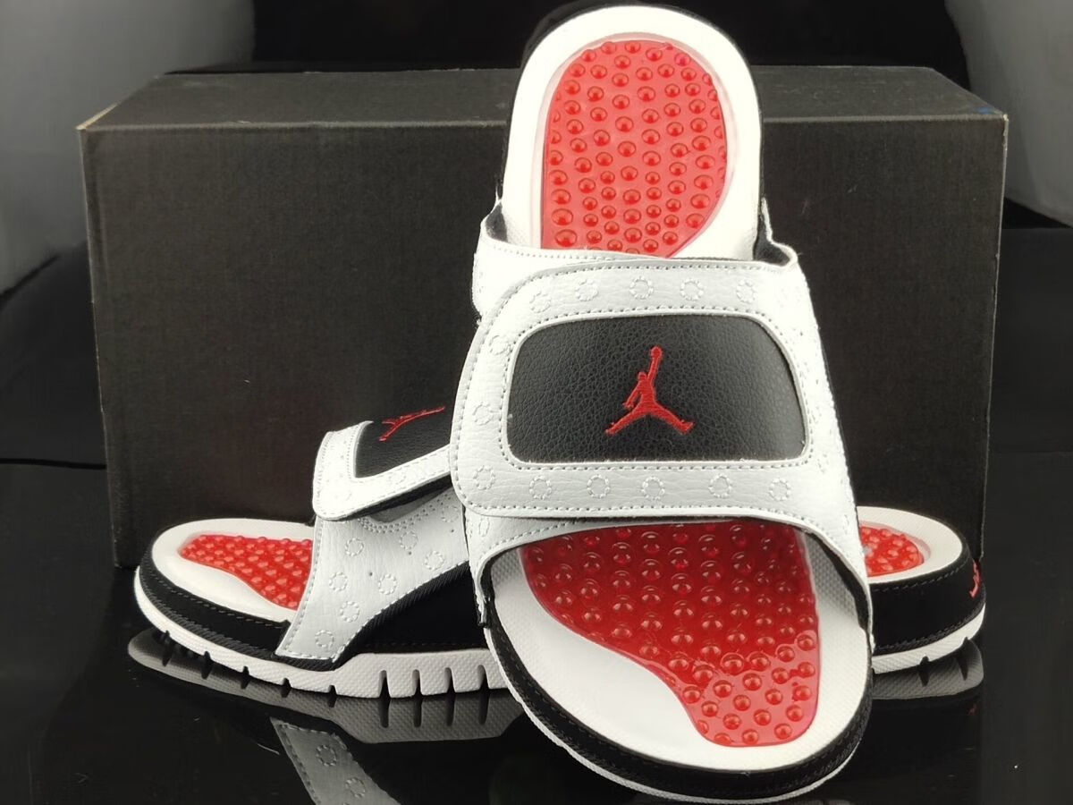 纯原aj13 真猫眼运动拖鞋男aj11变色龙休闲凉拖女乔4魔术贴情侣潮拖鞋