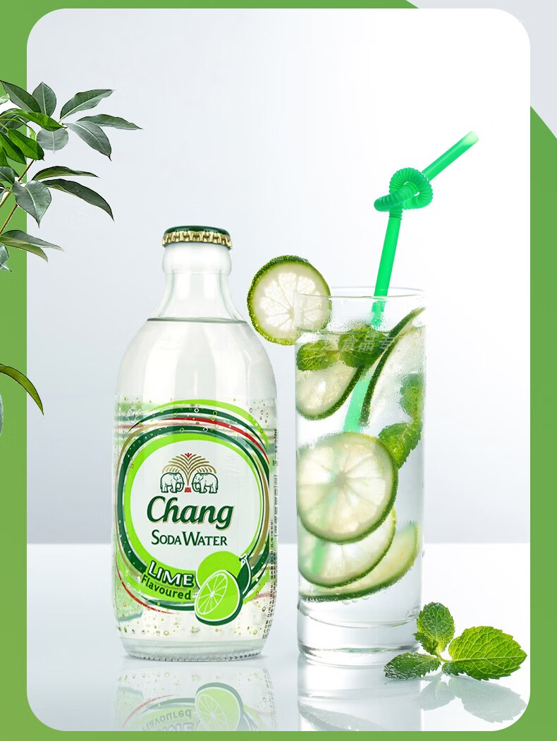 象牌气泡水泰国大象苏打水泰象气泡水0卡象牌碱性矿泉水325ml24瓶整箱