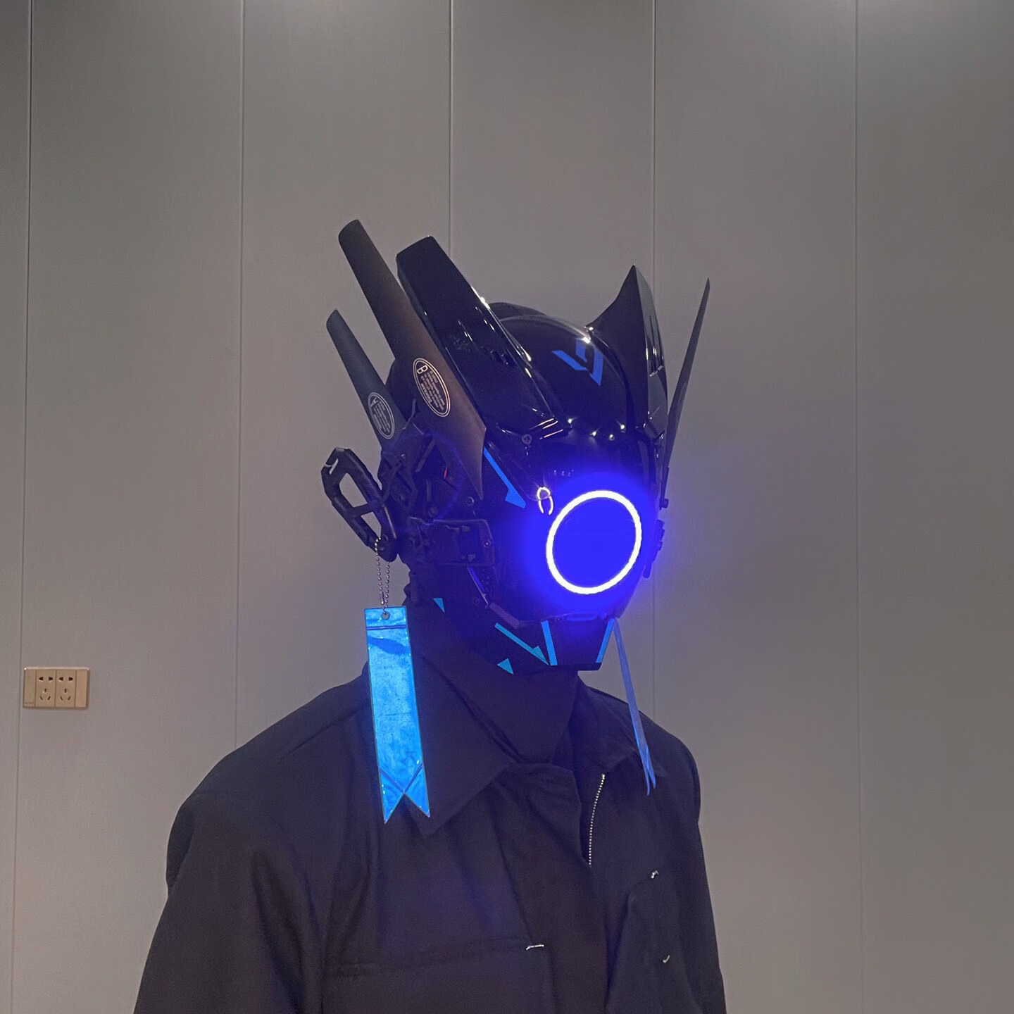 2022新款赛博朋克机能风面具 赛博朋克面具铁血战士头盔cosplay面罩机