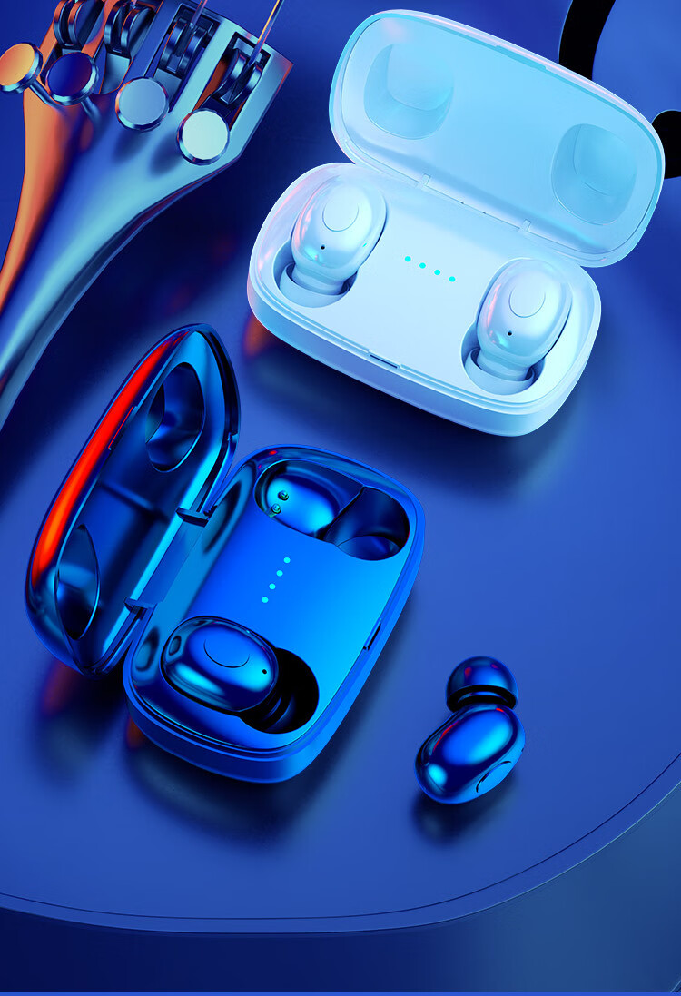 似画中人无线蓝牙耳机s9大容量充电仓触控触摸迷你tws红色