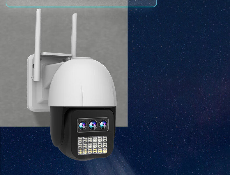 乔安360度全景无死角摄像头连手机远程室外无线高清家用4g监控器 128g