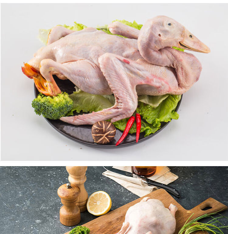 现杀现发新鲜老鸭散养麻鸭白条鸭子宏嘉睿新鲜鸭子两只每只2斤