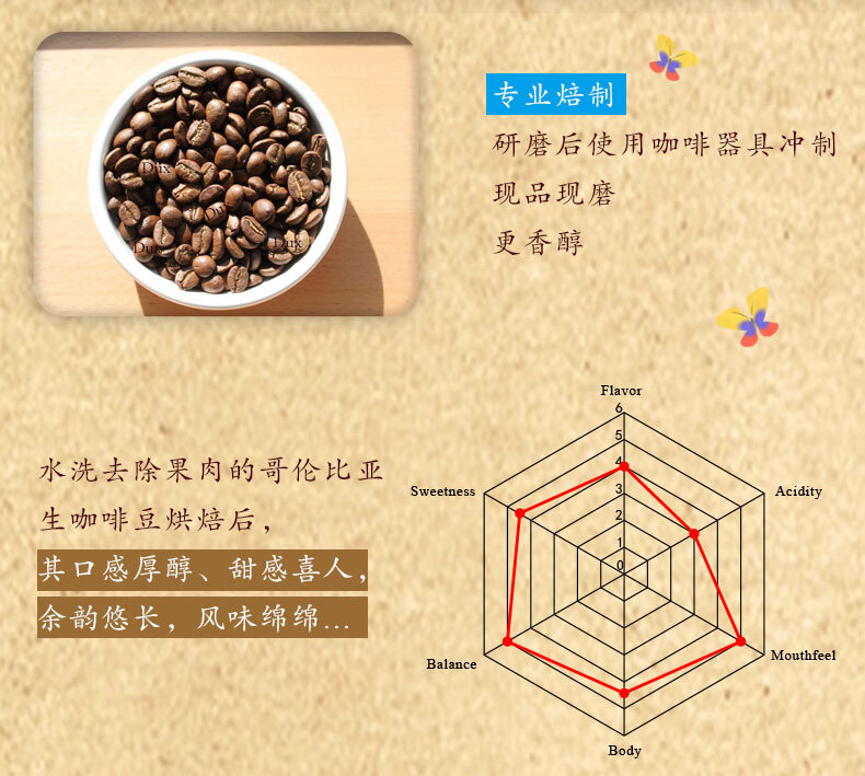 dux哥倫比亞咖啡焙炒咖啡豆進口原產地高品質生豆原料新鮮焙制滴濾手