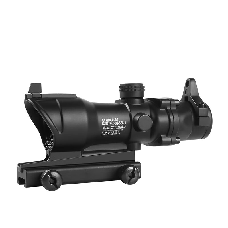 快速寻鸟镜acog瞄准镜丰字小海螺1倍真光纤海螺镜内红绿点全息瞄准器