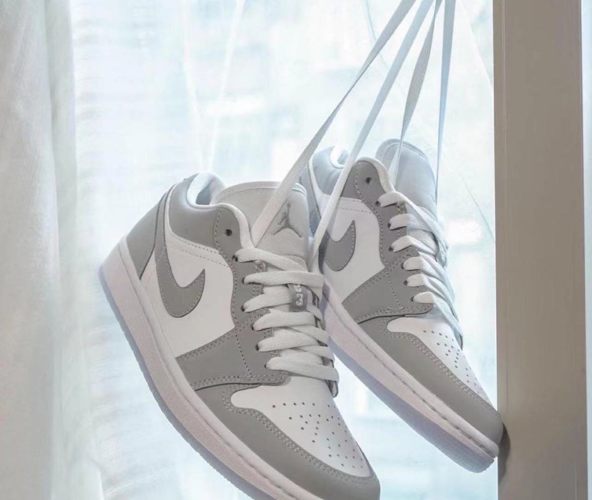 uosu【莆田纯原】aj1闪电倒钩男鞋篮球鞋low烟灰黑红脚趾倒钩影子灰女