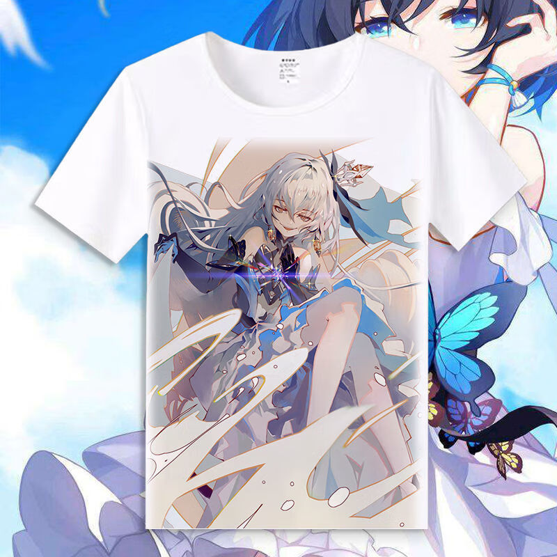 堡驰顿崩坏3周边短袖t恤八重樱琪亚娜夏季服崩坏学园2动漫男女上衣