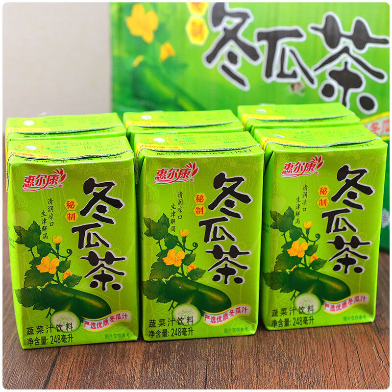 整箱24盒248ml惠尔康冬瓜茶菊花茶杭白菊饮料夏季纸盒装饮品冬瓜茶6