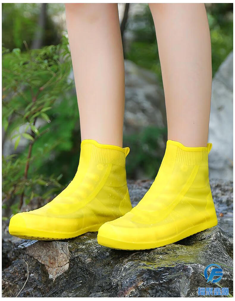 套加厚耐磨底硅胶男成人雨天儿童水鞋女定制家恒宝一体成型双层加厚底