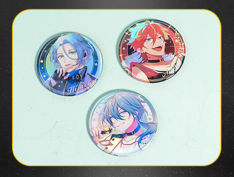 二次元偶像同人梦幻祭周边双闪吧唧日日树涉朔间零徽章动漫胸章 偶像