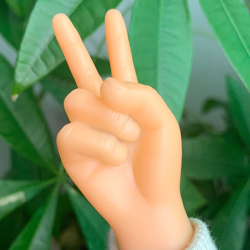 撸猫小手指套撸猫小手指套中指整蛊抖音网红小手模型逗猫小玩具可爱