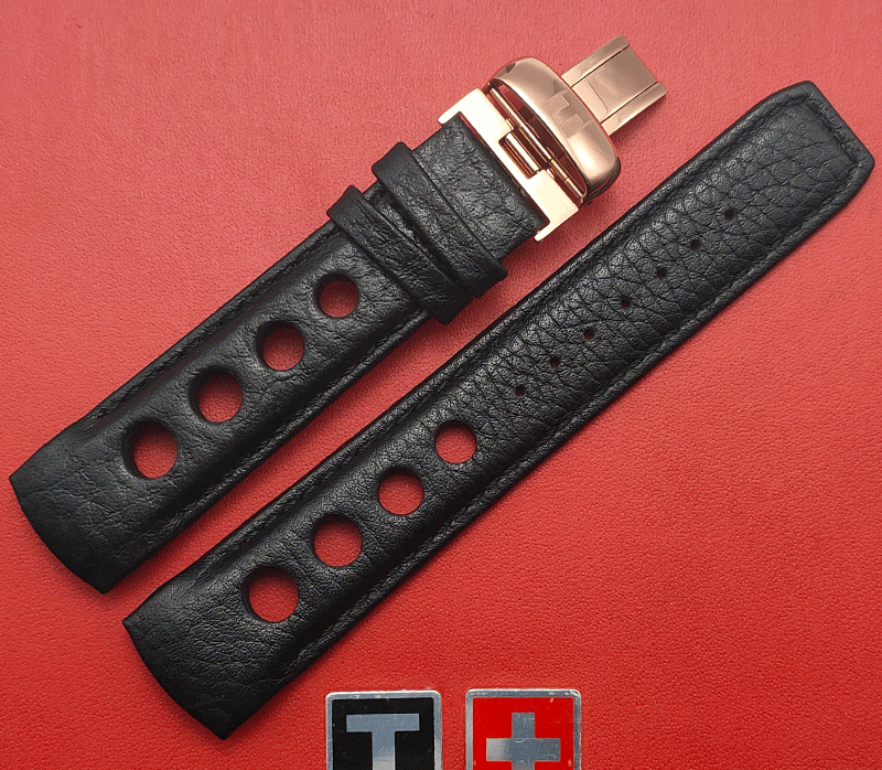 适用于天梭1853原装prs516t044表带 赛车运动t044430a t044614a真皮