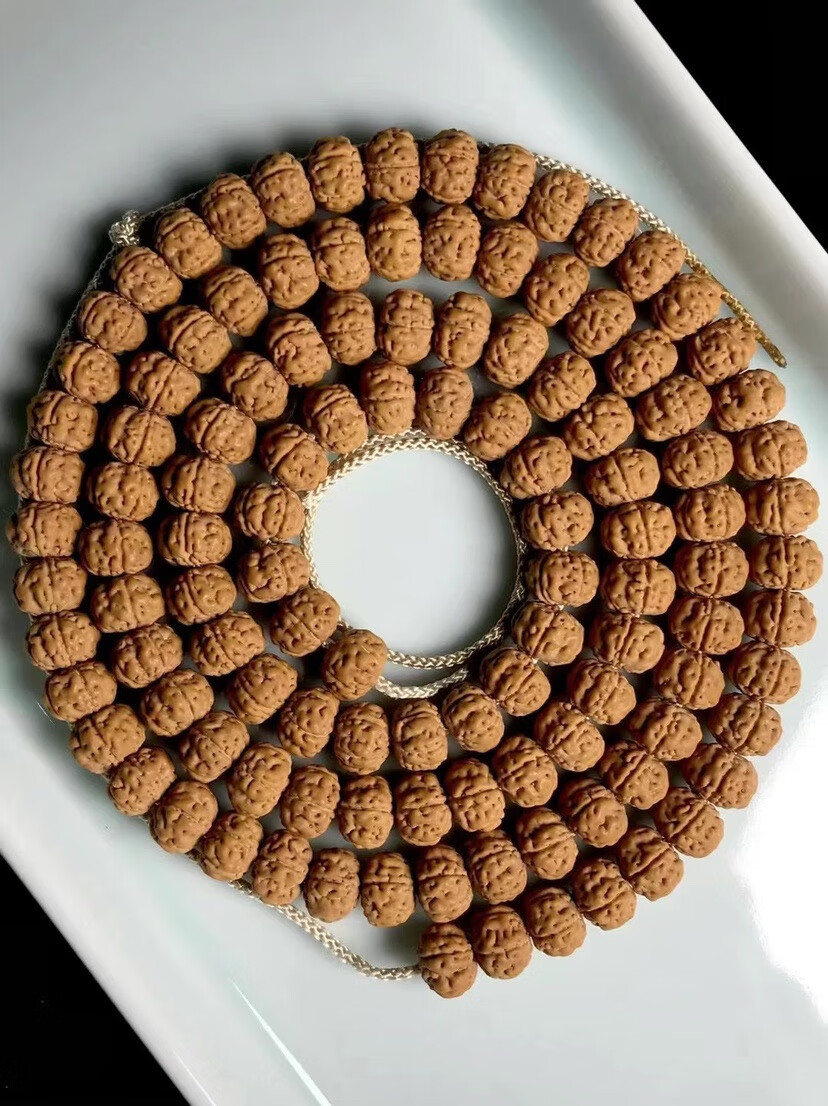 鲤梨 老树王南瓜桩 飞碟双龙纹原籽矮桩爆肉小金刚菩提108颗手串佛珠