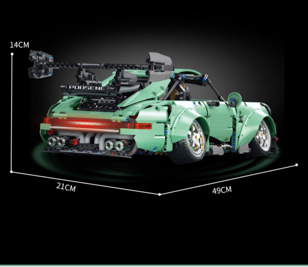 乐高lego积木宽体低趴保时捷gt911rs跑车成年人高难度gtr964改装rwb