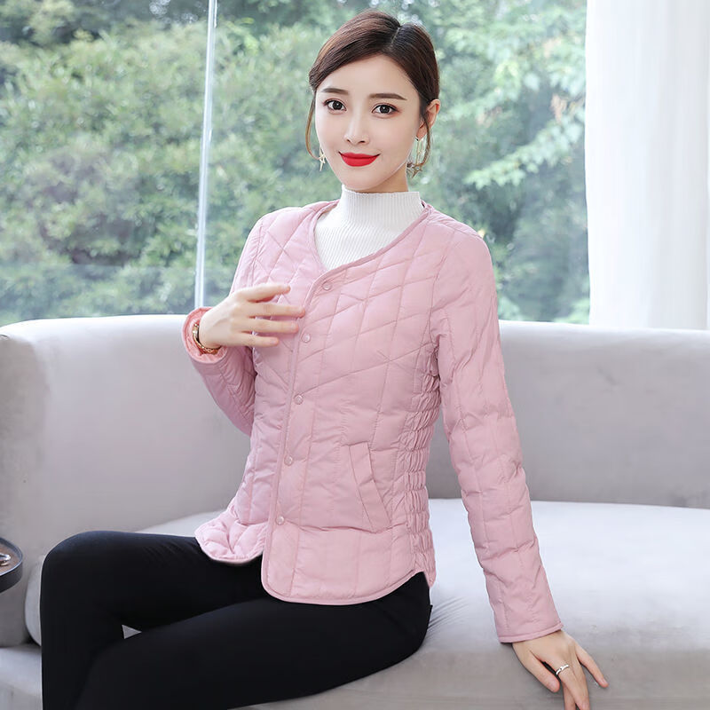 棉衣女短款内胆贴身棉服女士修身内穿打底小棉袄冬装保暖外套加绒款桔