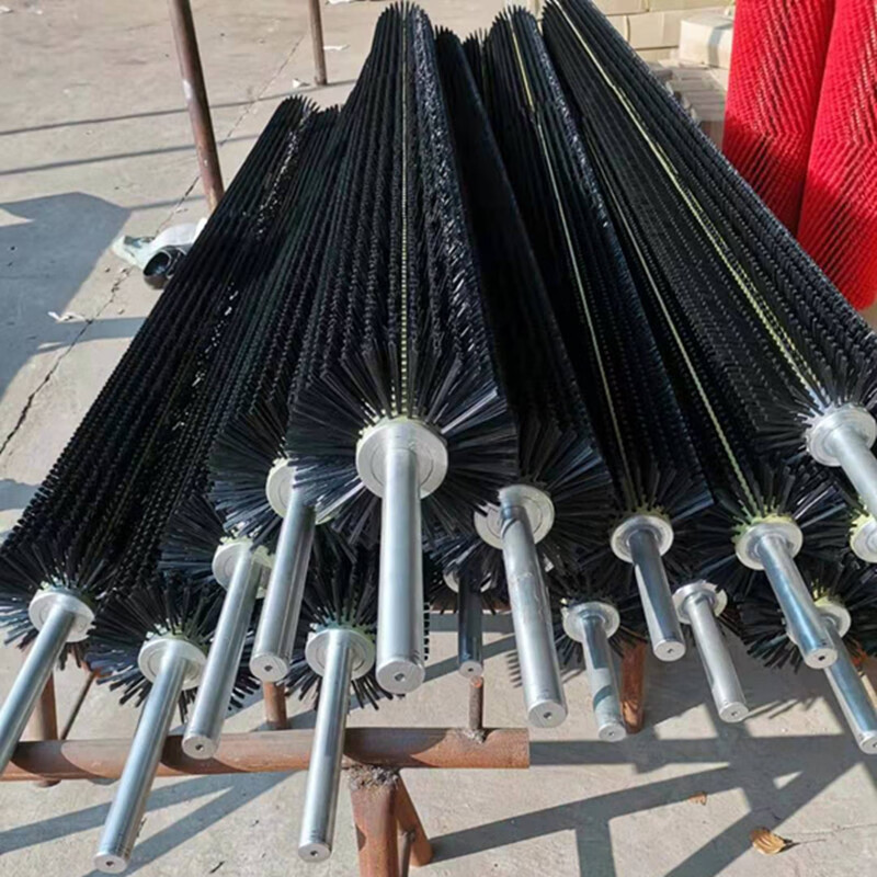 80型50型30型滚筒筛沙机毛刷辊定制尼龙丝圆形空心防堵眼除尘毛刷80型