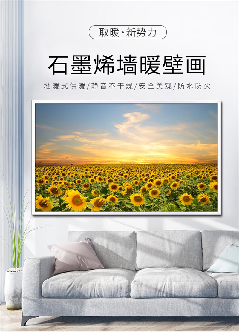 石墨烯墙暖壁画 取暖器节能省电家用碳晶壁挂式暖气片加热板电暖画