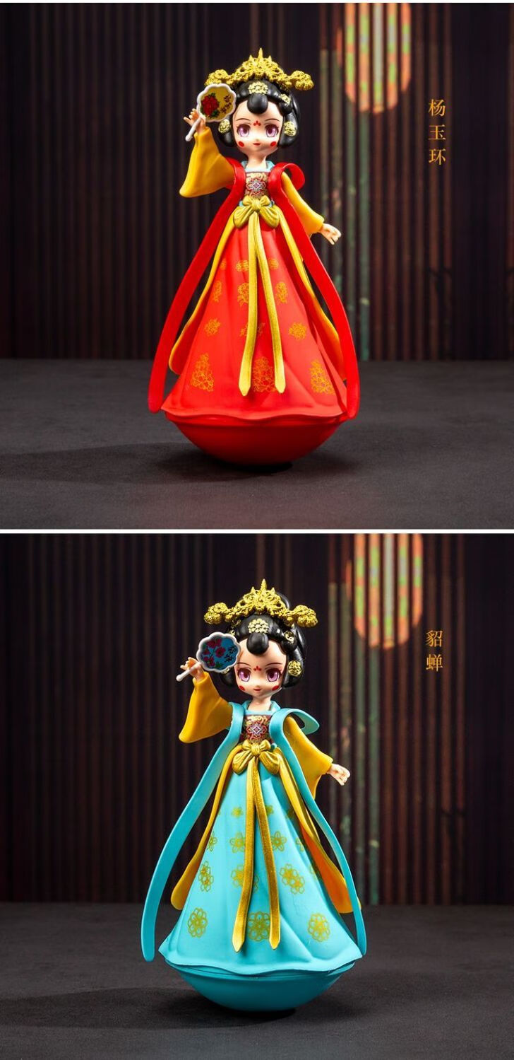 不倒翁小人新款西安旅游纪念品大唐音乐不倒翁小姐姐四大美女家居摆件