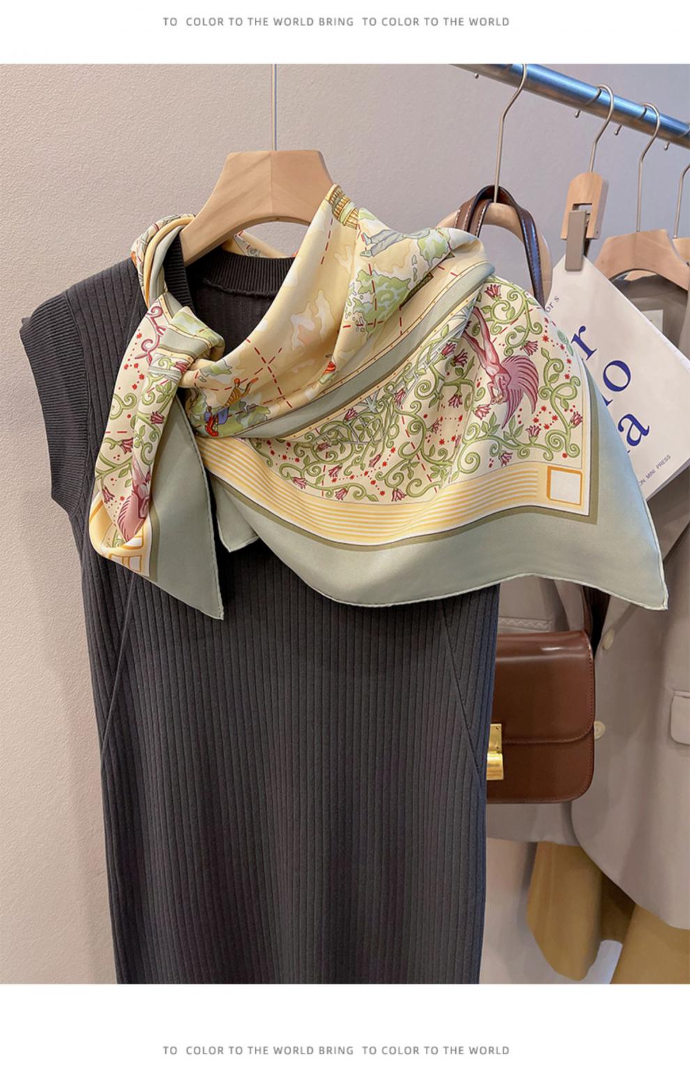 萨蒙路易品牌高端丝巾真丝2022春夏新款洋气时尚百搭桑蚕丝大方巾披肩