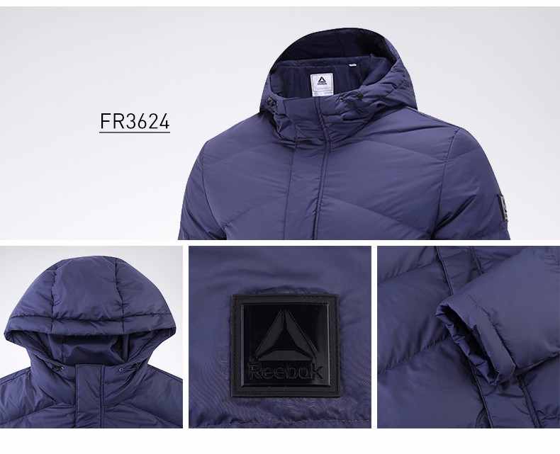reebok锐步官方 down jacket 男子秋冬加厚保暖羽绒服 ins44 fr3624