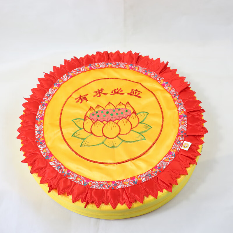 拜垫拜佛垫跪垫家用加厚圆形九品莲花缎面蒲团打坐禅修垫佛堂用品