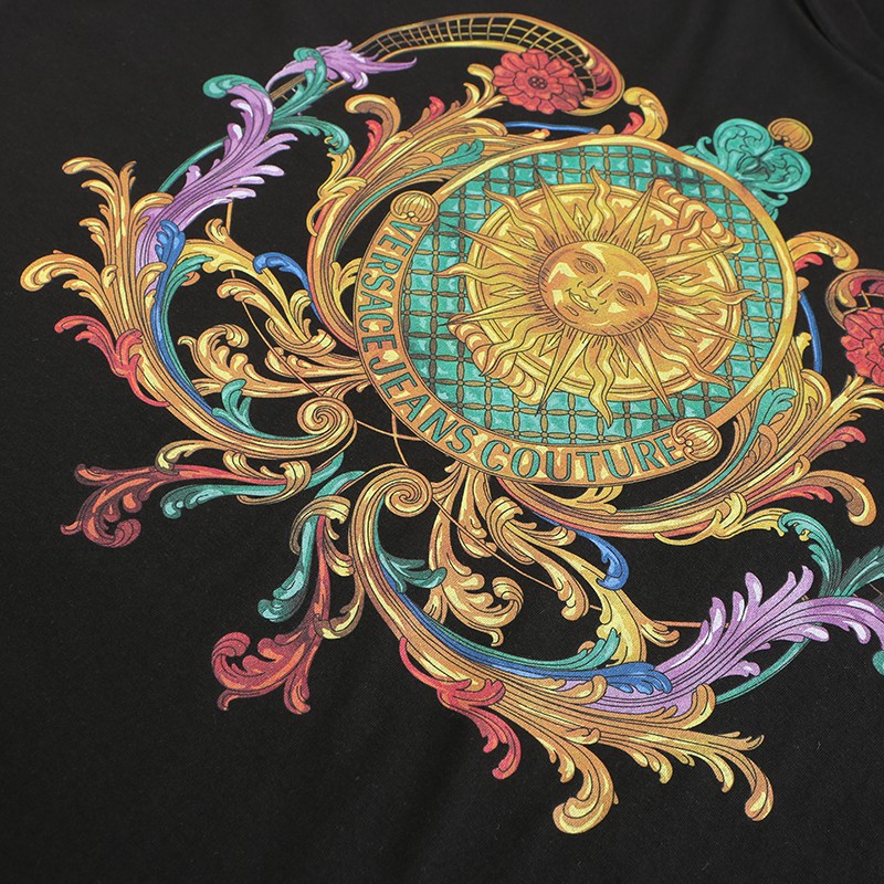 versace范思哲男士短袖t恤太阳神印花半袖体恤圆领男装夏季新款奢侈品