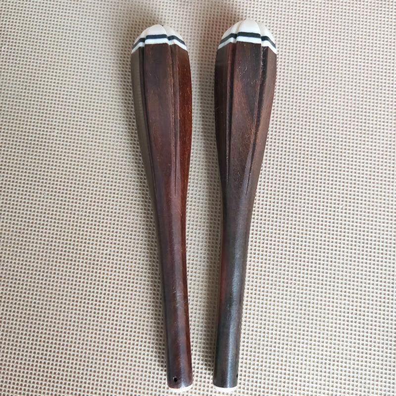 二胡轴红花梨黑檀紫檀老红木二胡琴轴六角轴麻花轴 黑檀六角轴【图片