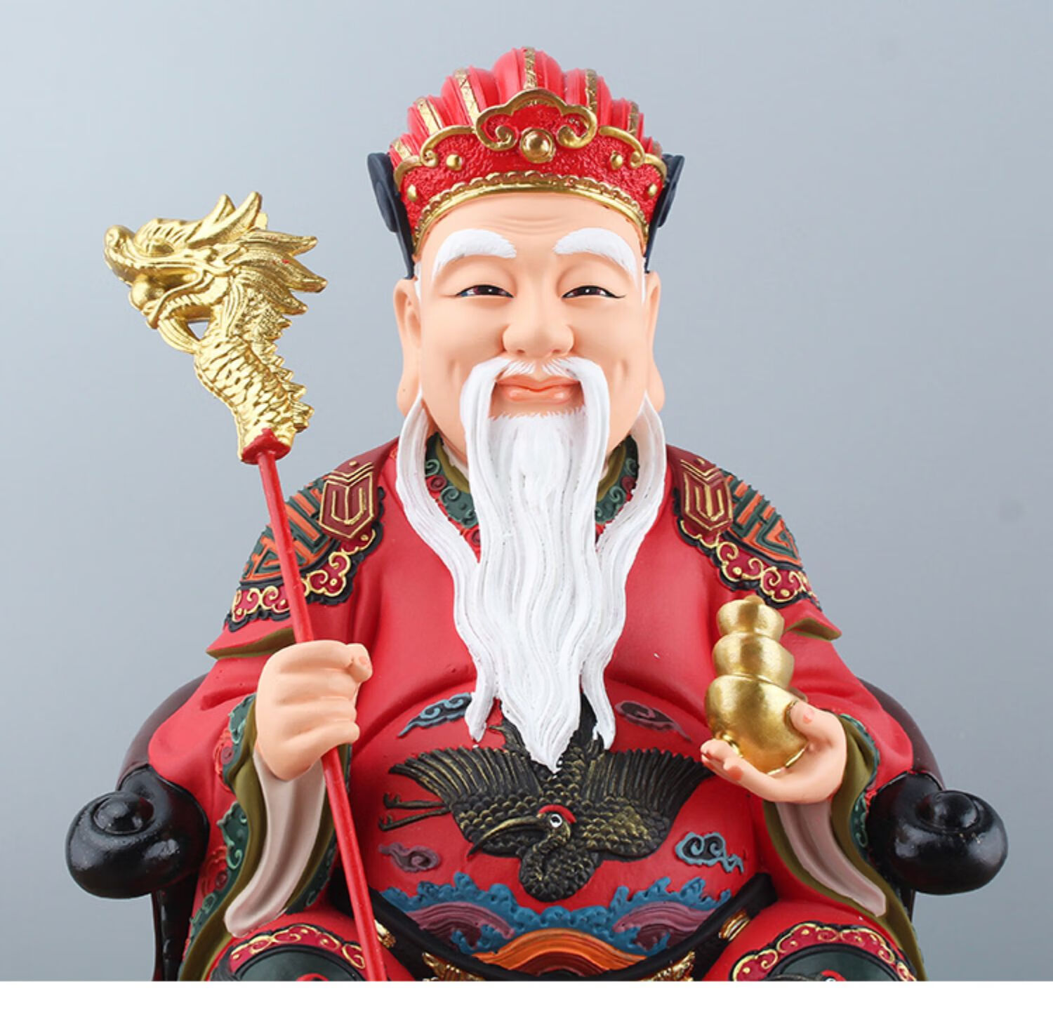 土地公公婆婆神像家用树脂彩绘福德正神土地爷土地奶财神客厅佛像 19