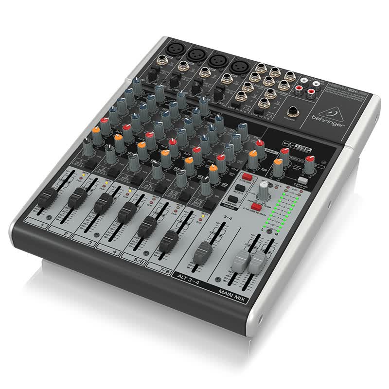 behringer 百灵达 1204usb 8路直播调音台小型带声卡专业舞台演出