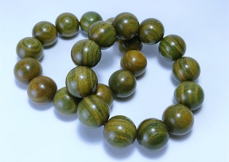 龙姑娘老料阿根廷绿檀香檀木佛珠手串男款沉水女手链木质纯手工念珠真