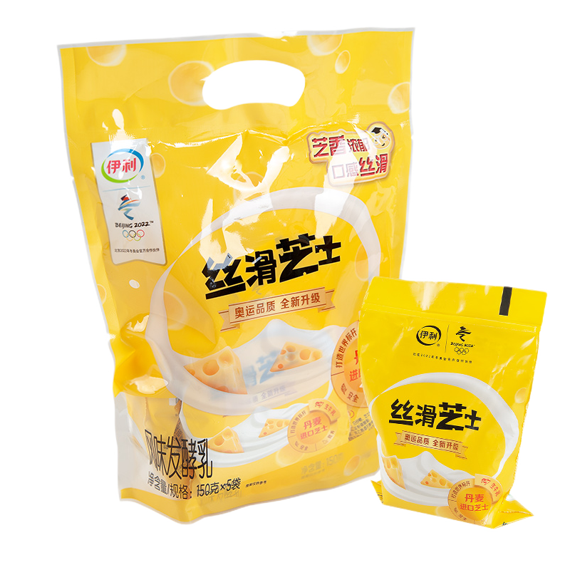 伊利丝滑芝士酸奶150g浓缩提炼芝士网红风味益生菌发酵乳10袋/15袋早