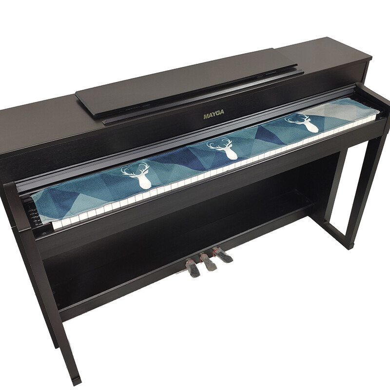 加厚电钢琴键盘布钢琴键盘罩防尘布键盘尼88键琴键通用盖布钢琴罩春意