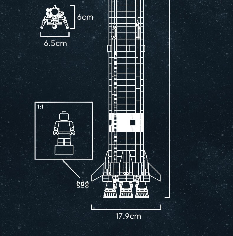 lego樂高美國宇航局阿波羅土星五號92176 nasa火箭拼搭積木 92176