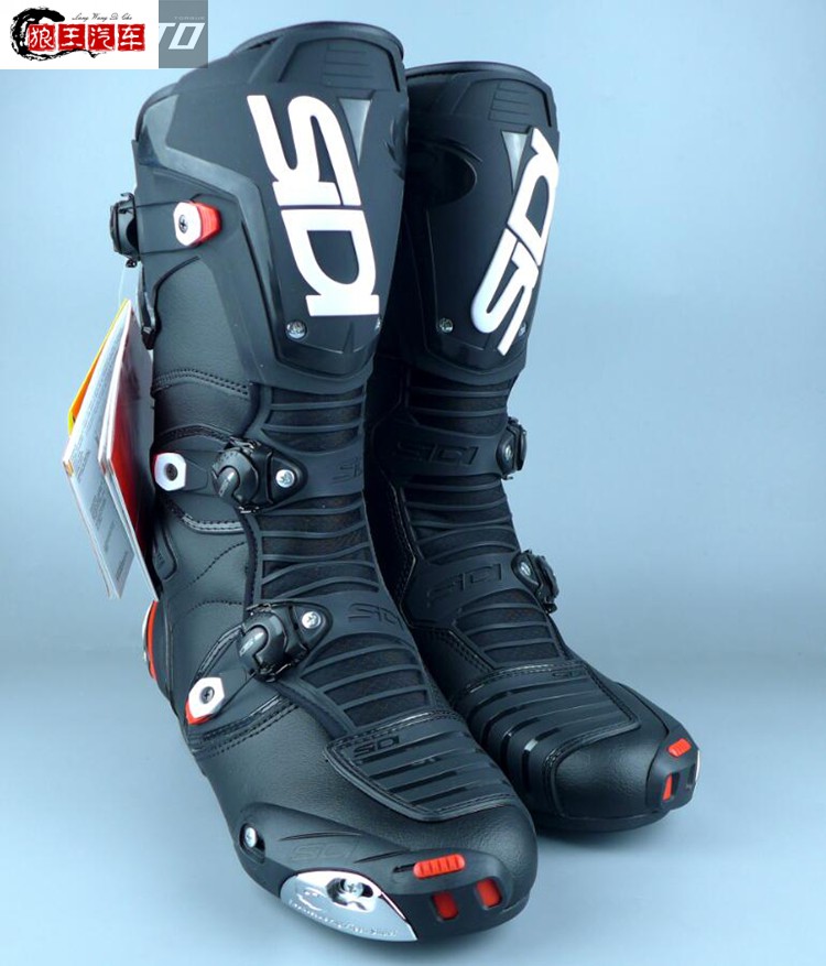 意大利sidi mag-1 赛车靴 机车靴 内置碳纤维护板 白色打孔 39【图片