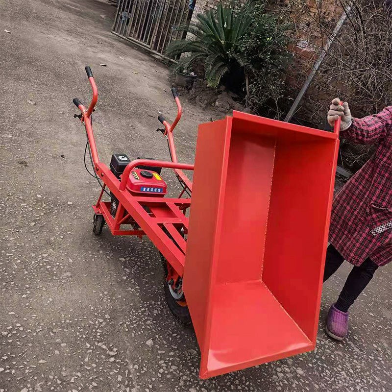 农用独轮电动手推车农用鸡公车工地手推车爬坡电动汽油机双轮油动山地