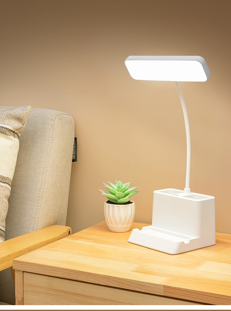 小- 米m i通用学习护眼台灯双笔筒台灯减蓝光护眼阅读台灯触控调光