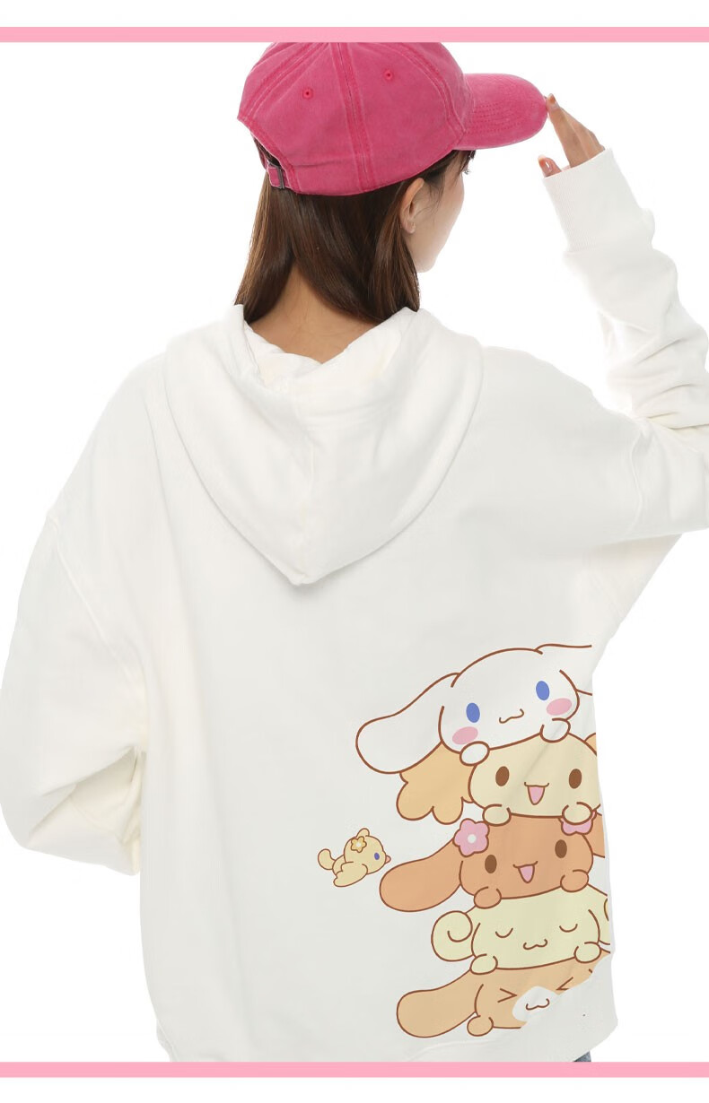 玉桂狗联名卫衣三丽鸥玉桂狗联名卫衣女连帽秋季儿童大耳狗上衣潮流