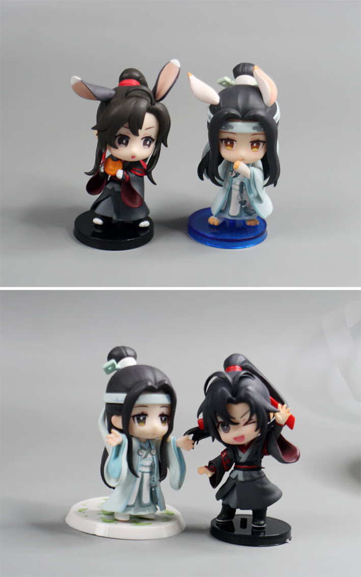 飞嘟乐天官赐福手办谢怜花城极乐雅宴q版动漫周边公仔人偶摆件 蓝忘机