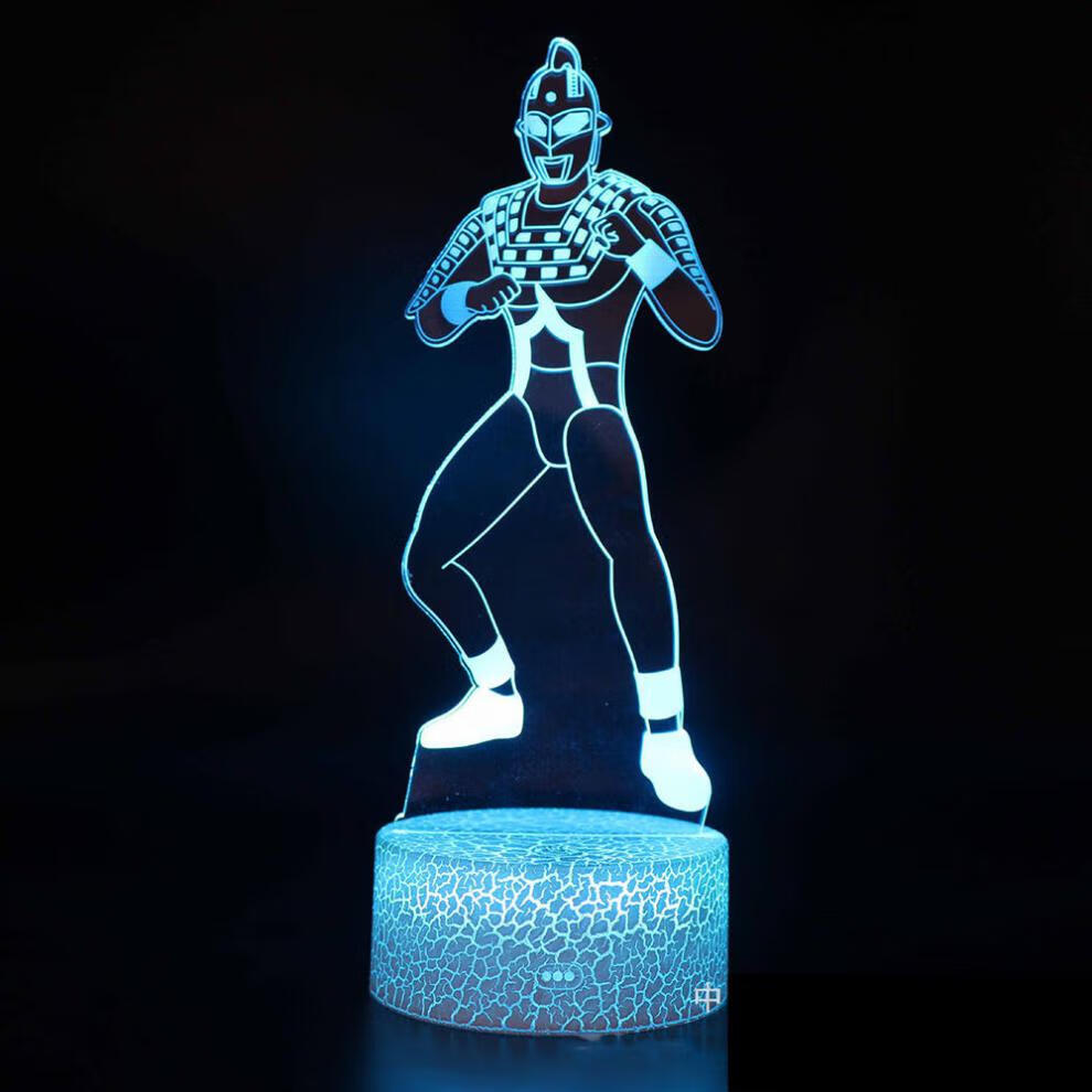 奥特曼小夜灯卡通奥特曼系列七彩创意3d灯led小夜灯礼品台灯视觉灯