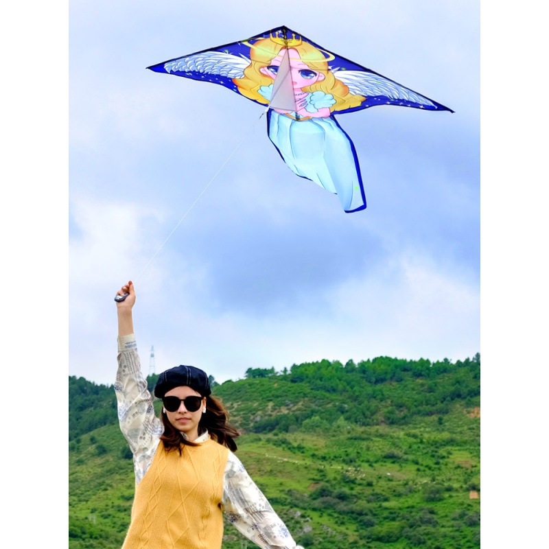 新式风筝年可爱风筝儿童微风易飞潍坊天使风筝大人专用 天使 100米线