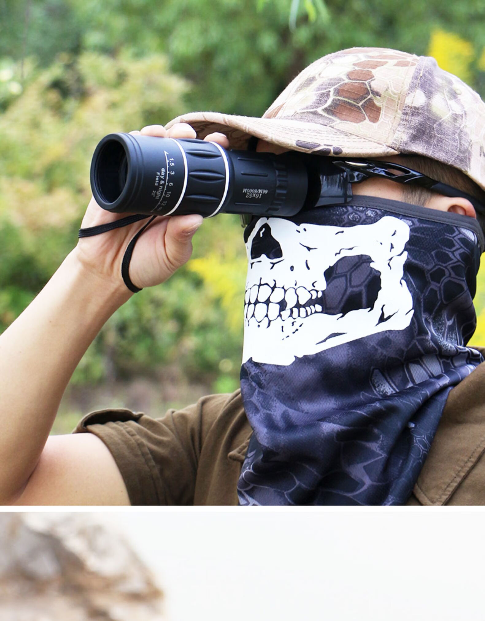 单筒手持户外观鸟景望远镜高清高倍演唱会儿童小型专用千里眼 黑色