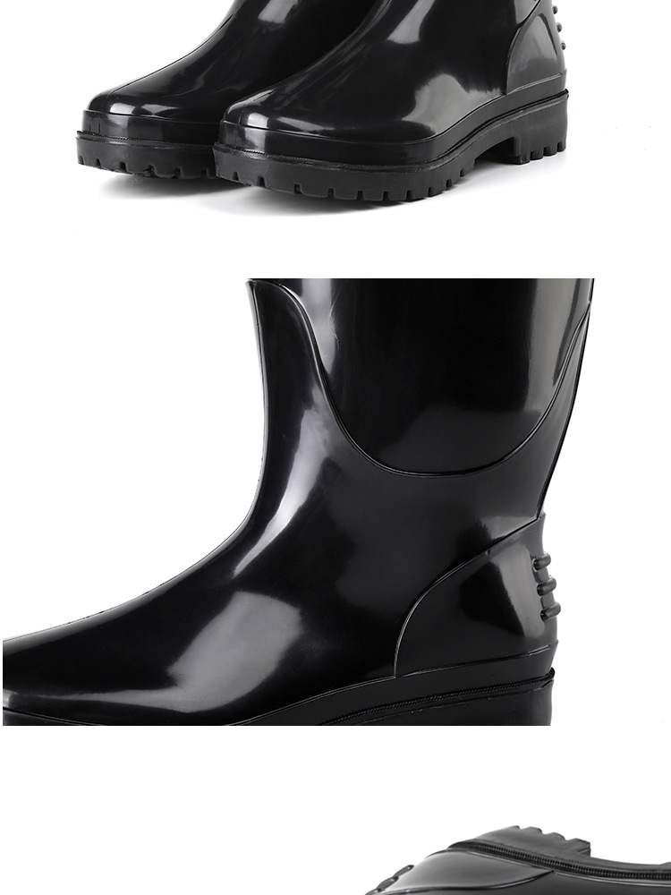 速司汀种劳保雨鞋澳踏雨中筒雨鞋男501黑色中帮防雨靴钓鱼水鞋胶鞋