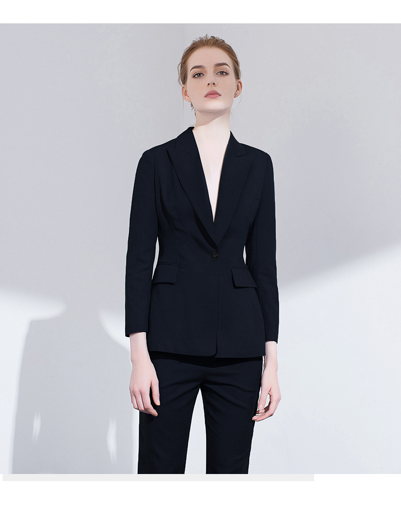法曼努小驳领女职业装女装套装商务装女士正装高端西服外套名媛总裁