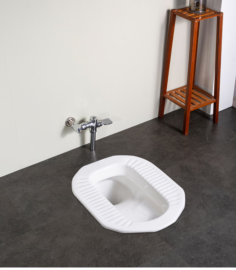 科勒(kohler 科勒蹲便器k-20442t带弯防臭暗装蹲坑家用工程蹲厕脚踏