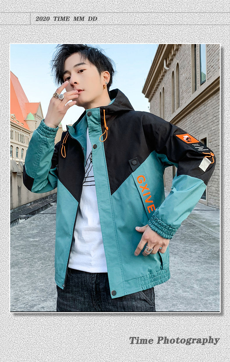 古莱登青少年外套男13初中学生春秋季夹克14男生16岁高中生拉链开衫